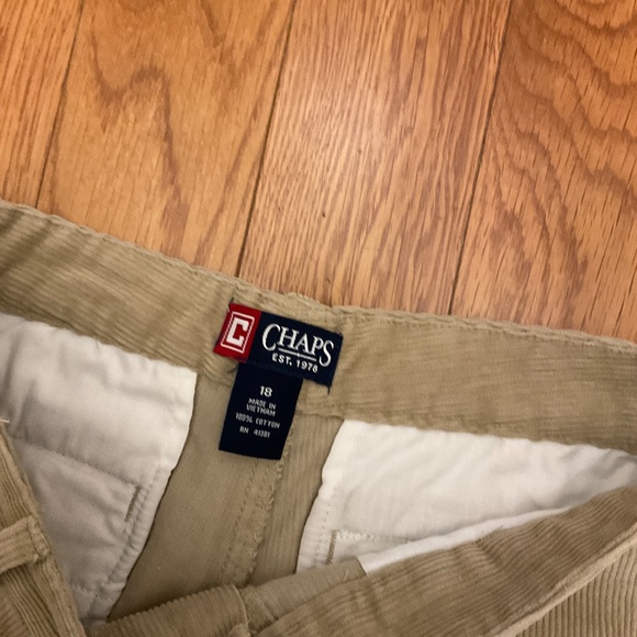 Chaps Tan Corduroy Pants, Size 18 - Picture 3 of 5